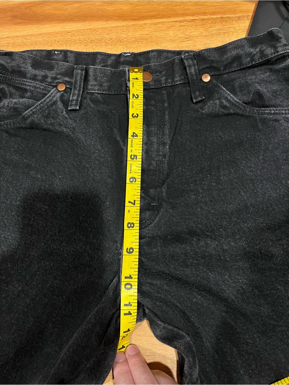 WRANGLER Cowboy Cut Slim Straight Jeans Black 31x32 - Picture 8 of 10